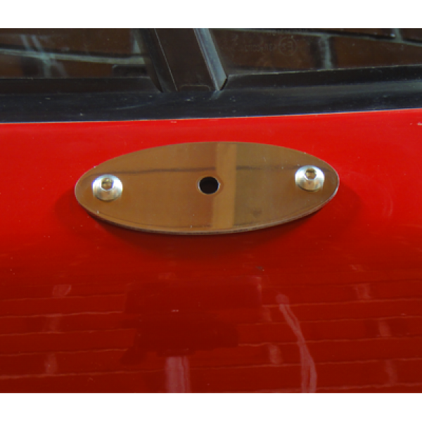 Side Mirror Mounts, Polished Stainless Steel, 7mm Mounting Hole