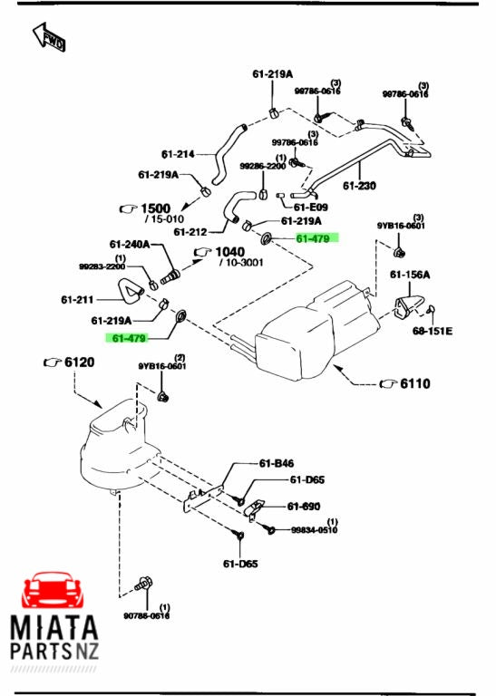 MX5 NA Heater Hose Grommet