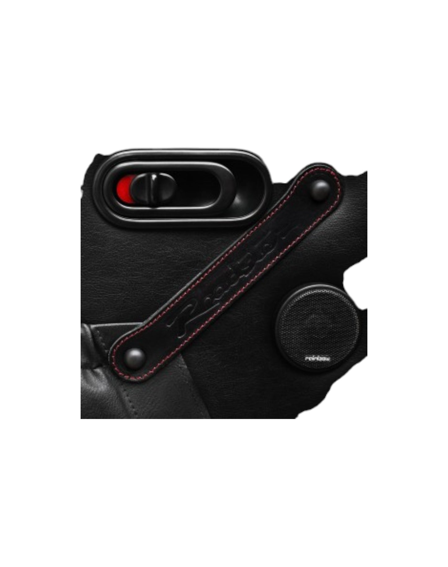 Door Pulls, Real Leather "Roadster " Embossing Stitched Design