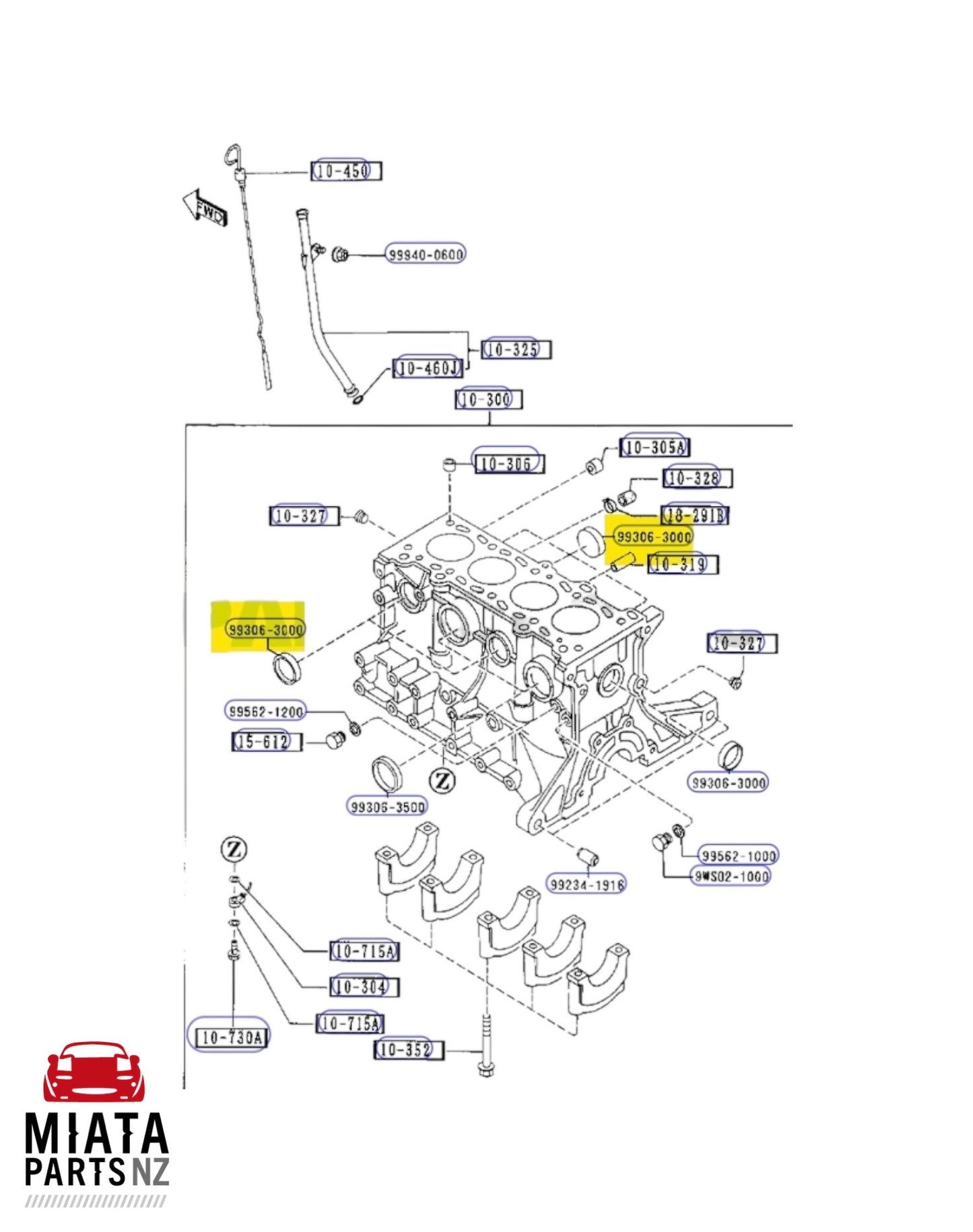 MX5 NA6 Water/Core Plug (New) (Genuine)
