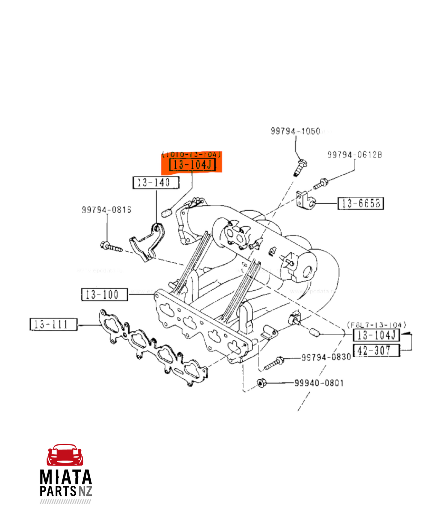 MX5 NA Intake Manifold Cap Blank (New)