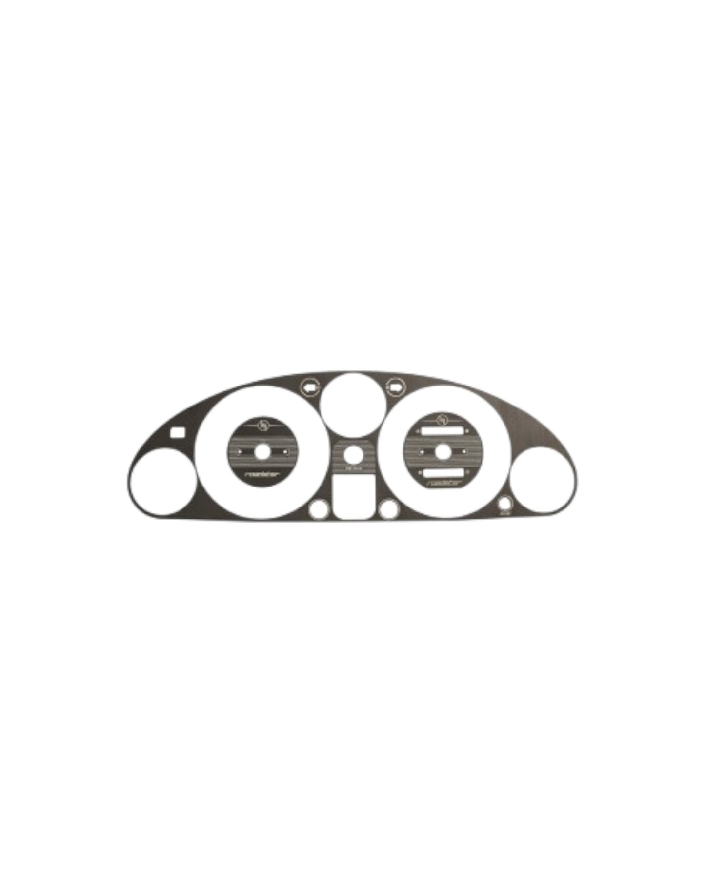 Instrument Cluster Bezel, Engraved , Black Brushed Stainless Steel, NA