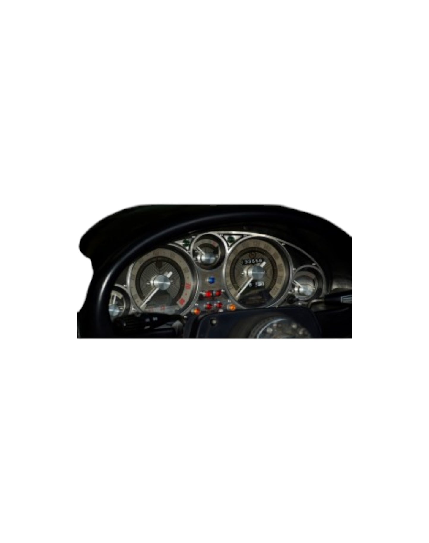 Instrument Cluster Bezel, Vintage Style ,Bi-Layer, Stainless Steel, NA