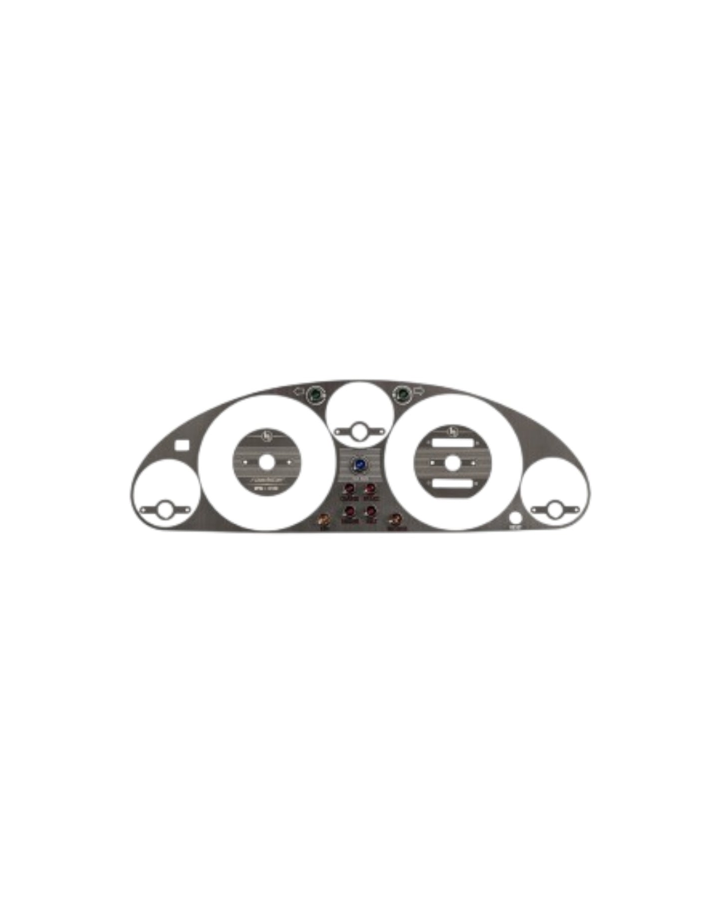 Instrument Cluster Bezel, Vintage Style, Black Brushed Stainless Steel, NA
