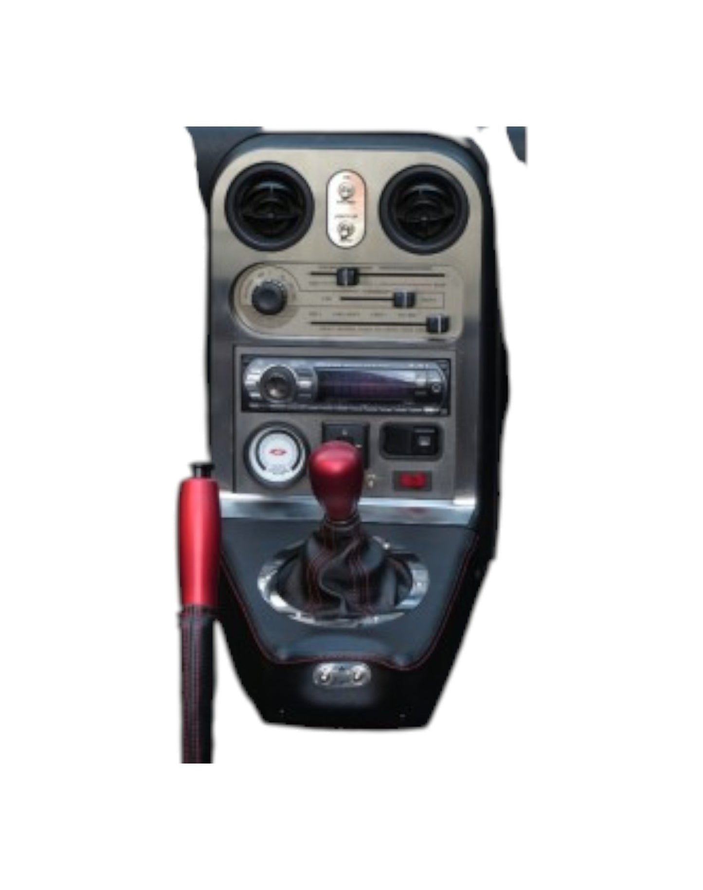 Little Devil Short Console, Leather, with Vintage Toggle El.Windows Switches