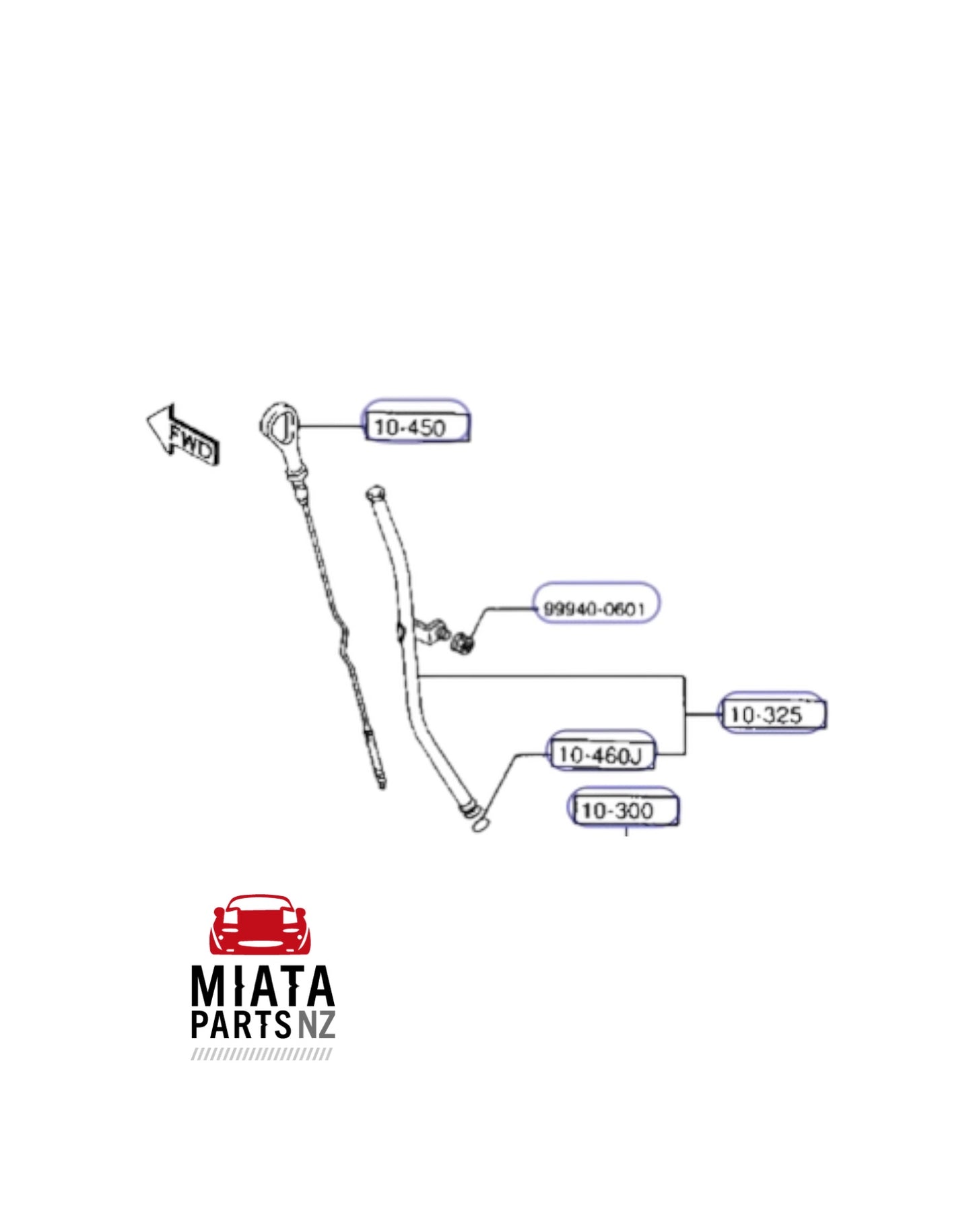 MX5 NA Dipstick Tube (New) (Genuine)