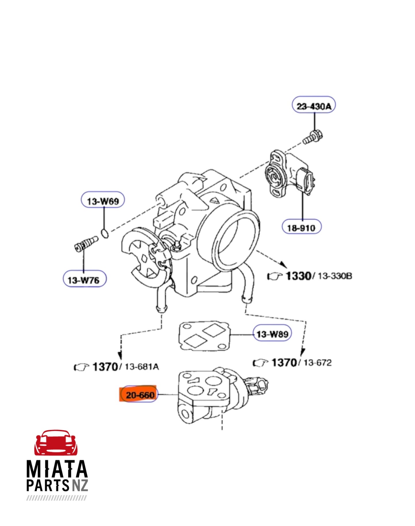 MX5 NB IACV (Idle Air Control Valve) (New) (Genuine)