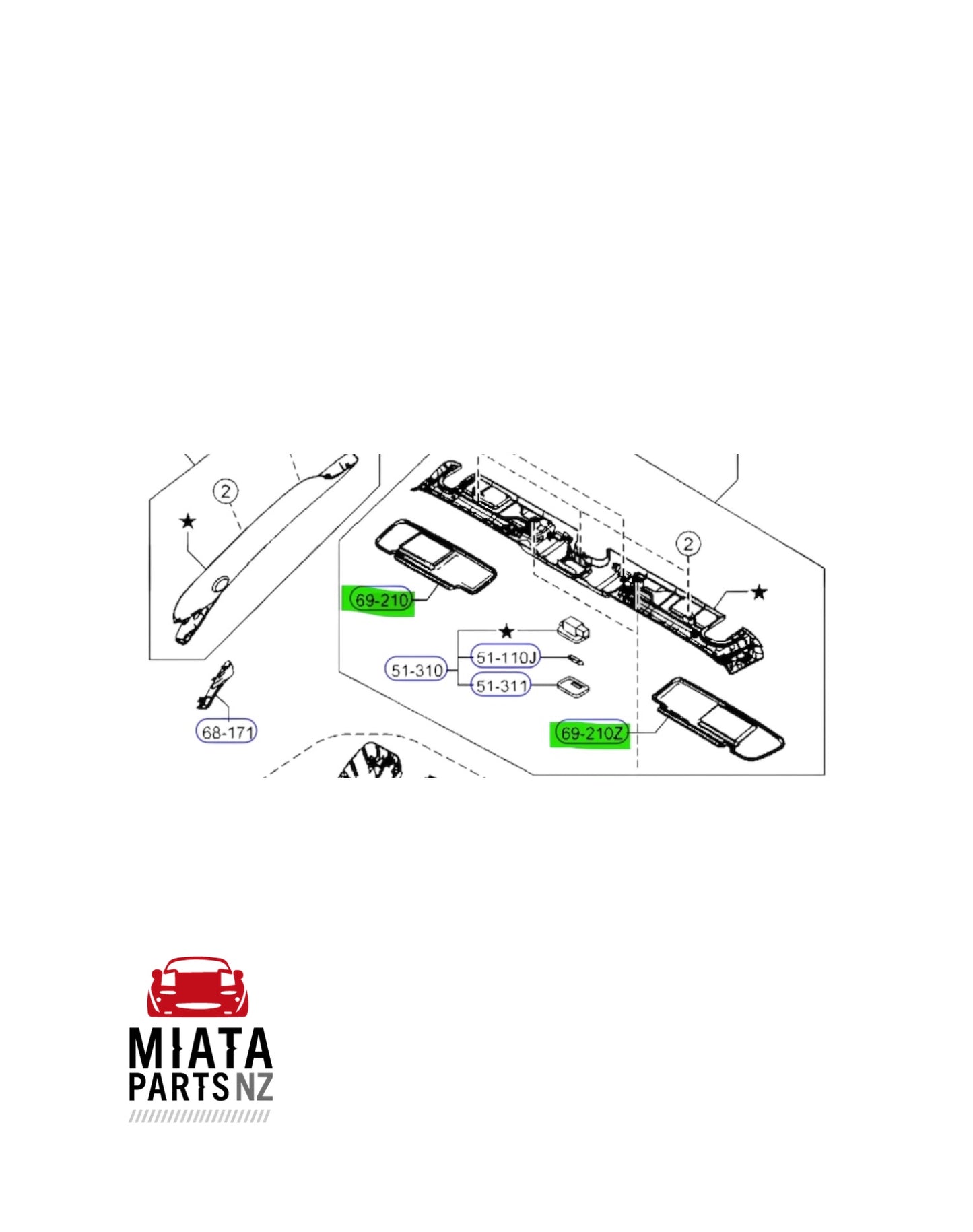 MX5 ND Sunvisor (New) (Genuine)