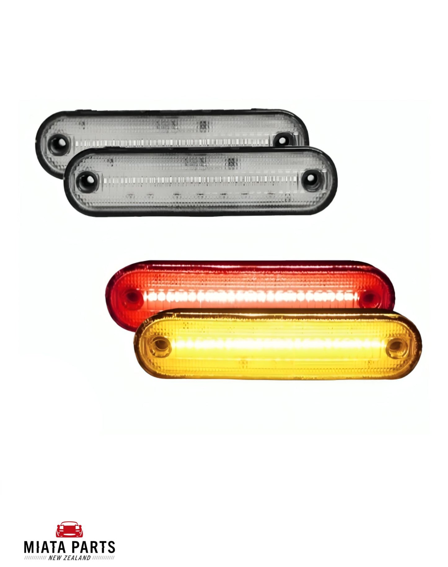 MX5 LED Clear Bumper Reflectors