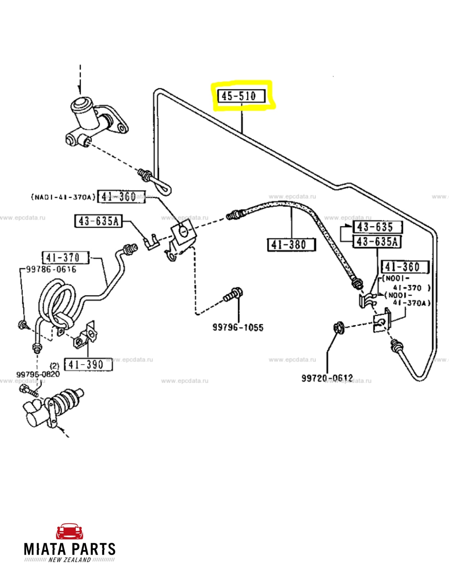 MX5 NA Clutch Master to Soft Line