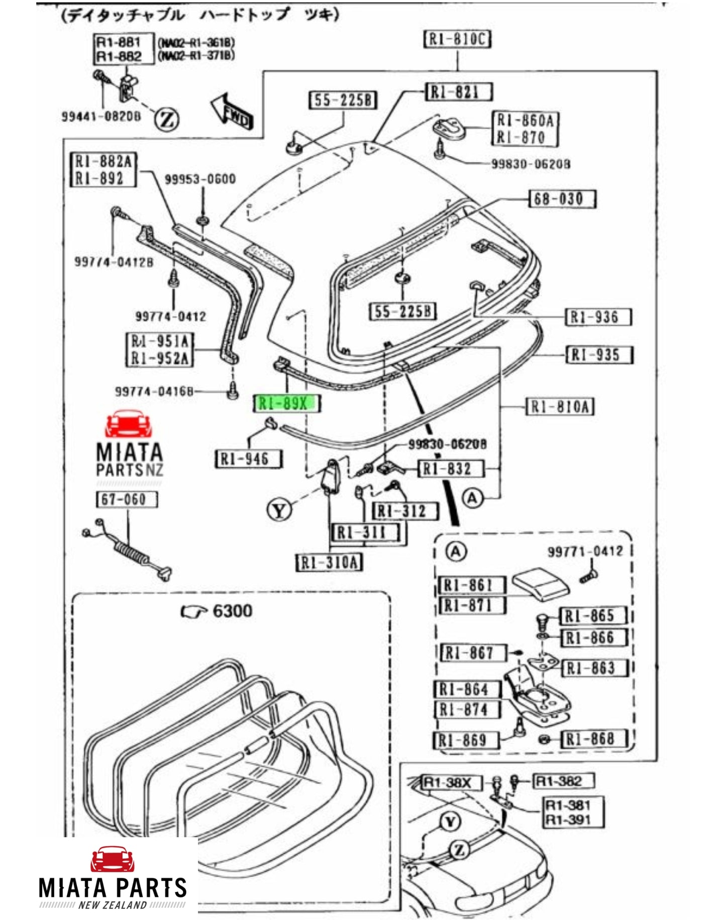 MX5 NA/NB Hardtop Weatherstrip Seal