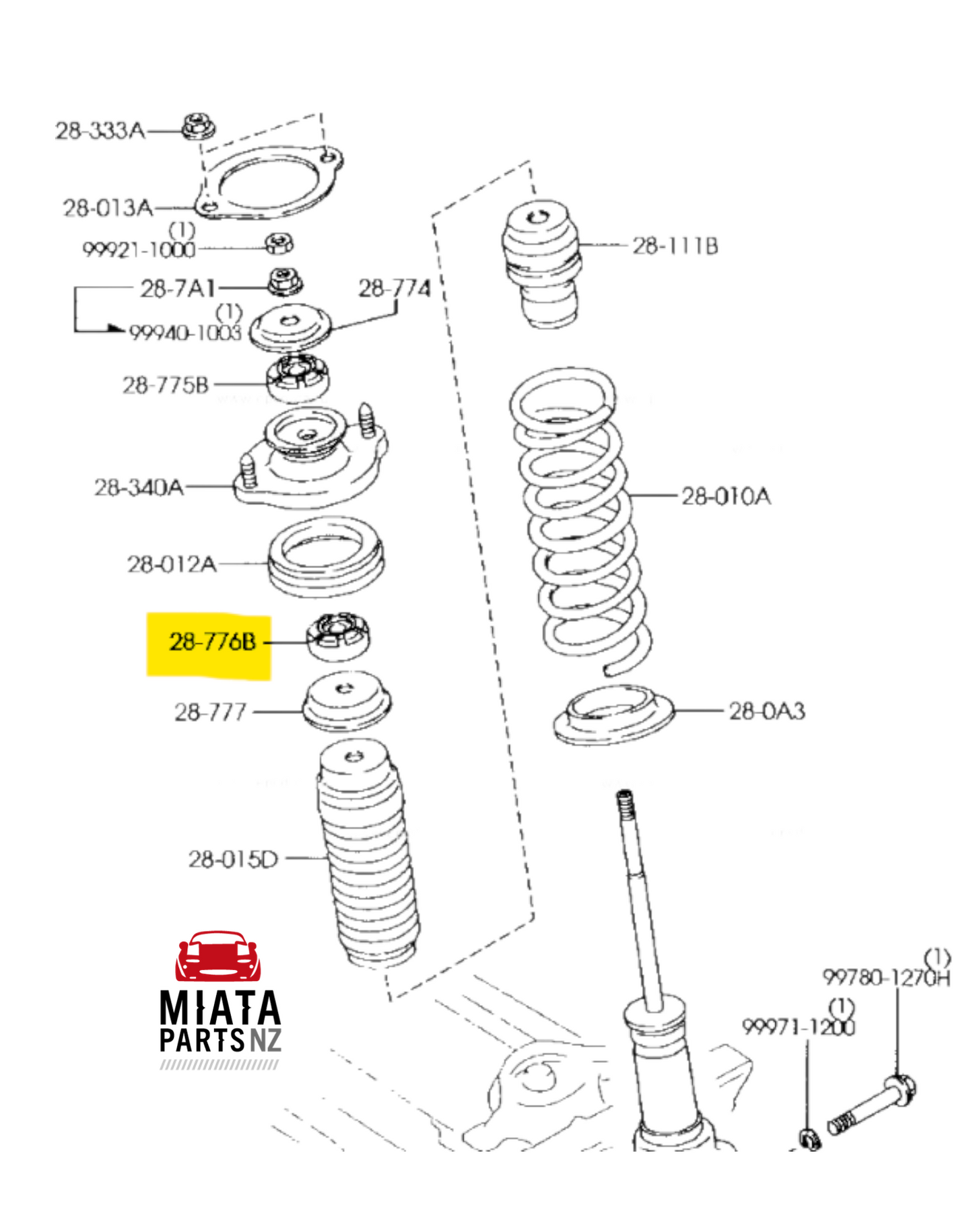 MX5 NB Front/Rear Sus Lower Damper Bush (New)