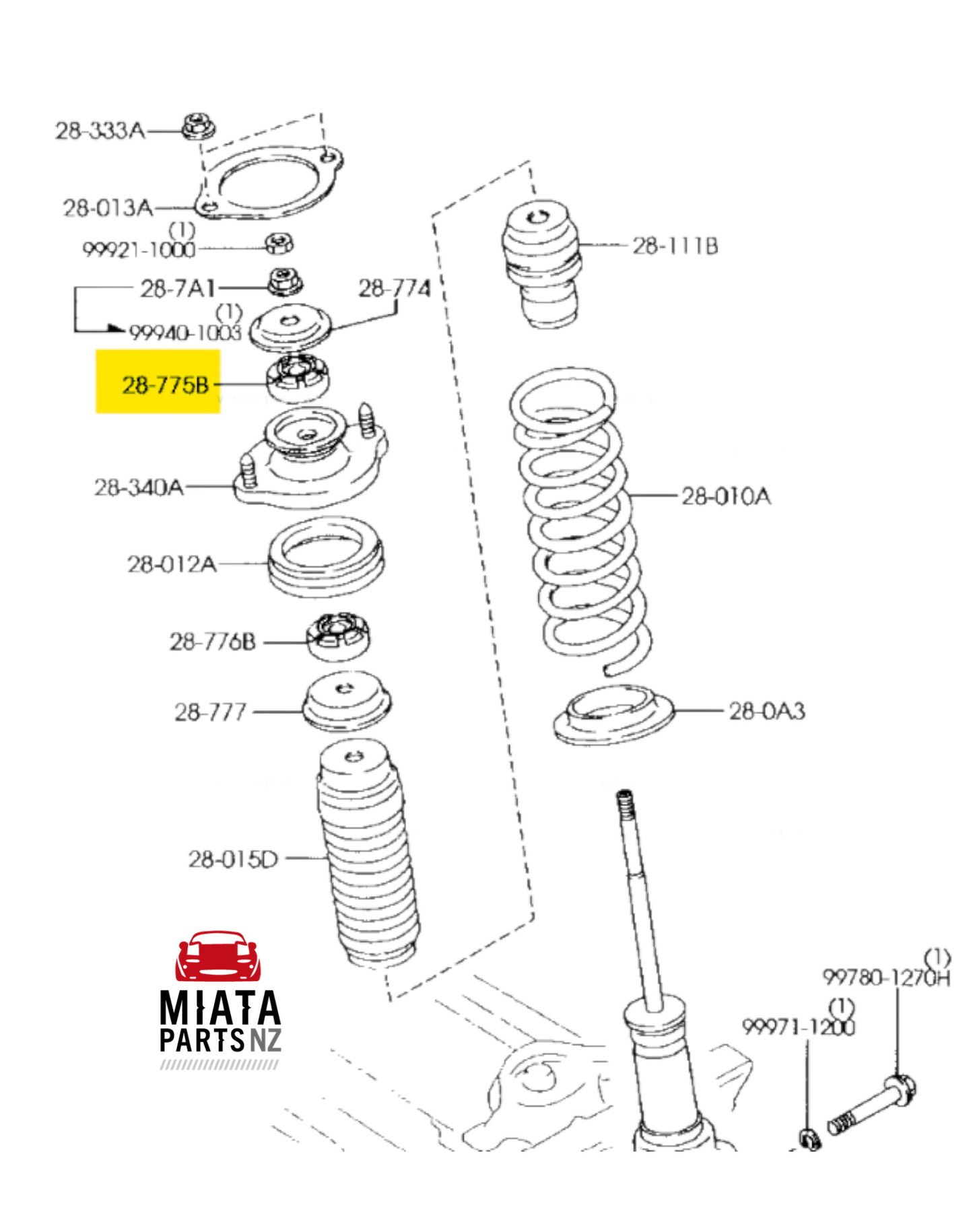MX5 NB Front/Rear Sus Upper Damper Bush (New)