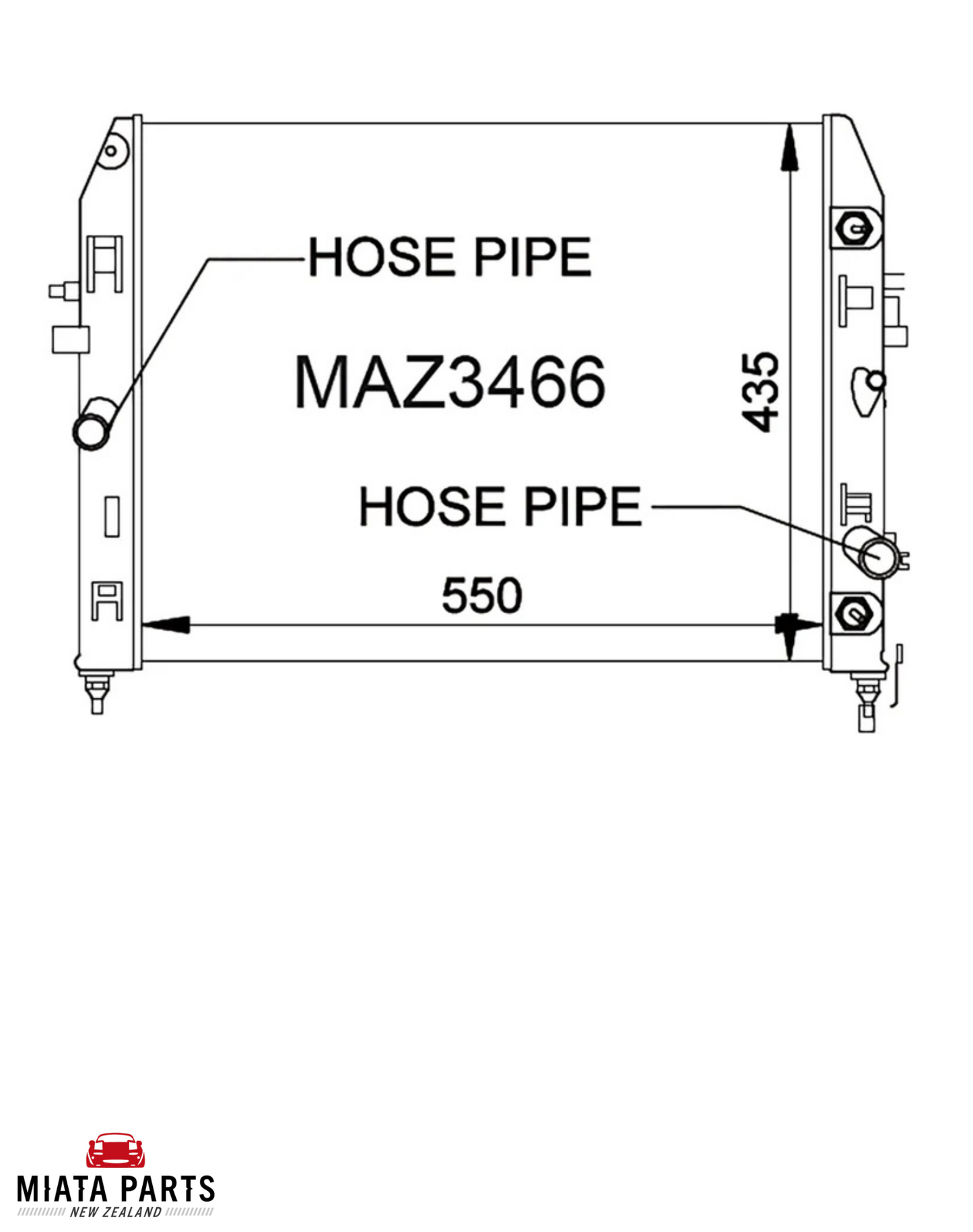 MX5 NC Fenix Plastic Radiator