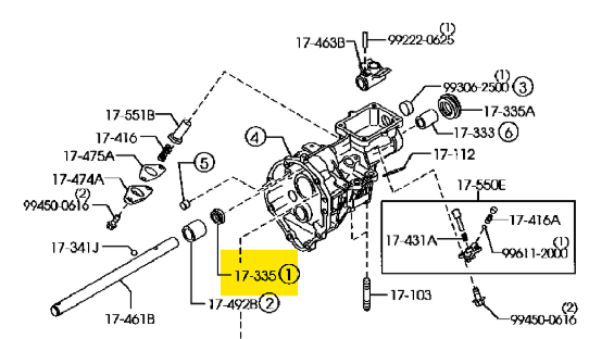 MX5 NC Gearbox Oil Seal Shaft Front (6spd)