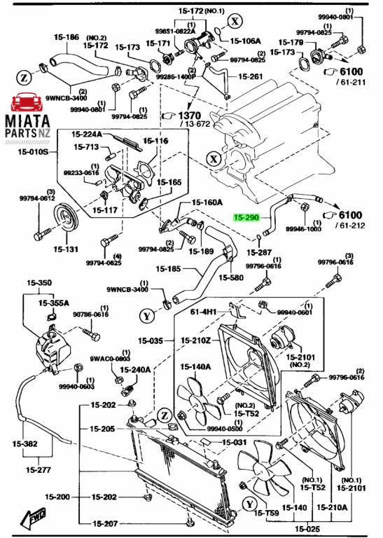 MX5 NB Heater to Waterpump Bypass Pipe