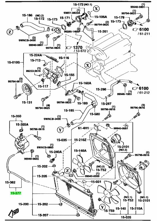 MX5 NB Overflow Bottle to Radiator Hose (New) (Genuine)