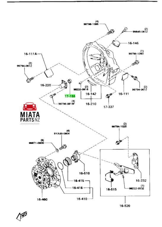 MX5 NC Gearbox Input Seal (New) (Genuine)
