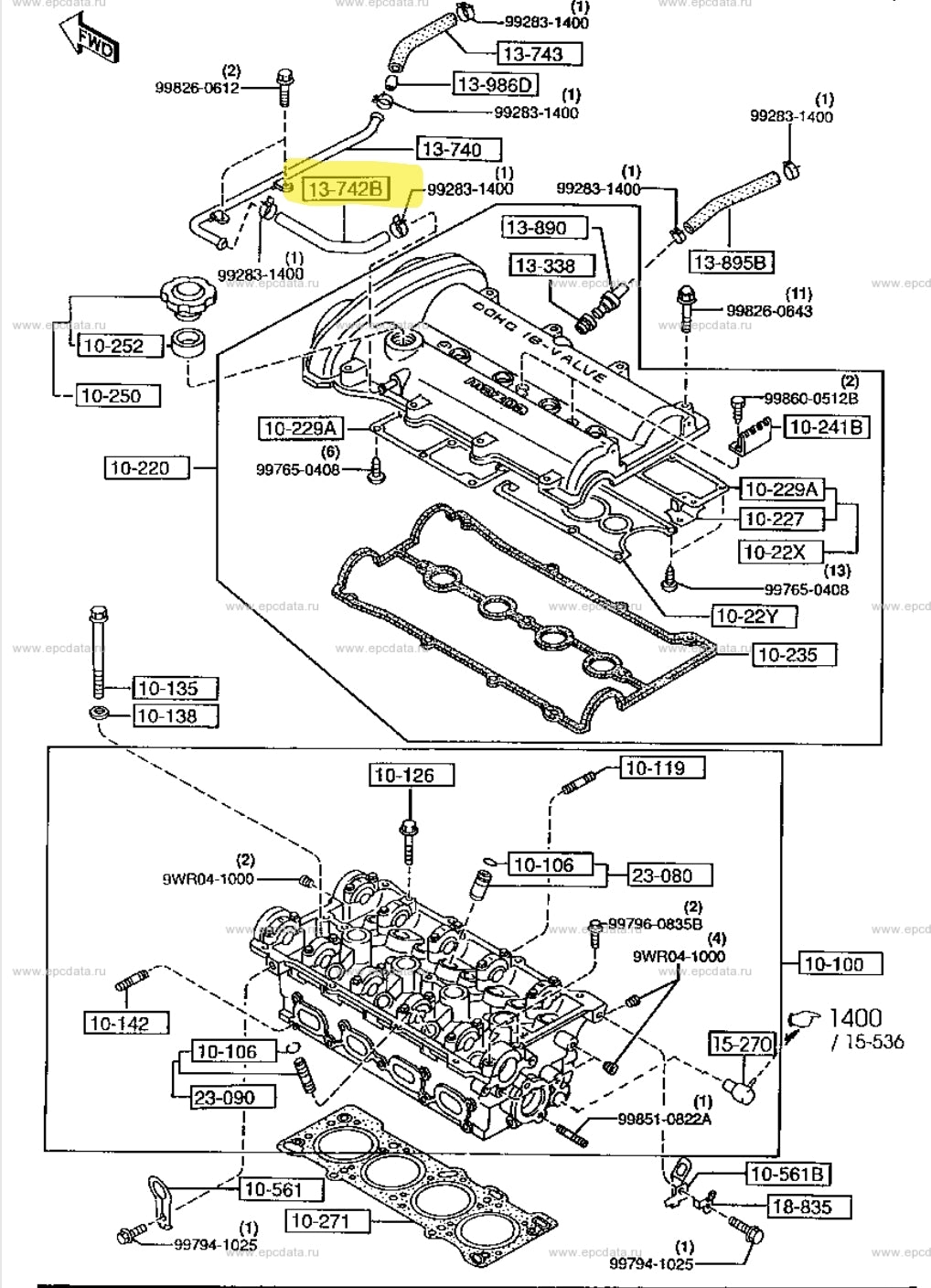 MX5 NA Rocker Cover Ventilation Hose