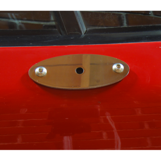 Side Mirror Mounts, Polished Stainless Steel, 7mm Mounting Hole