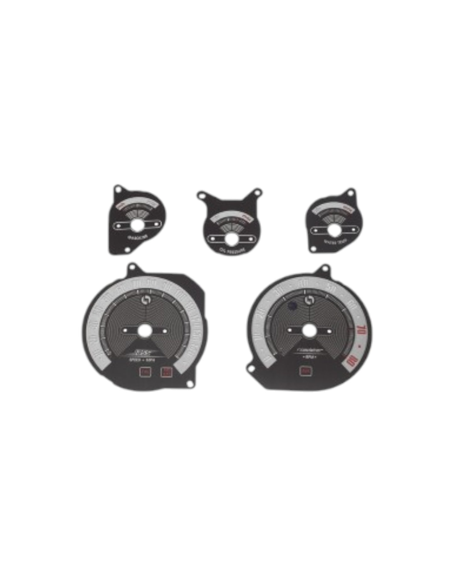 Classic Black Brushed Stainless Steel Gauge Faces MK2/NB