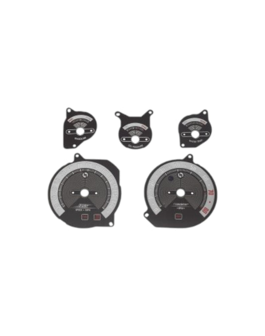 Classic Black Brushed Stainless Steel Gauge Faces MK2/NB