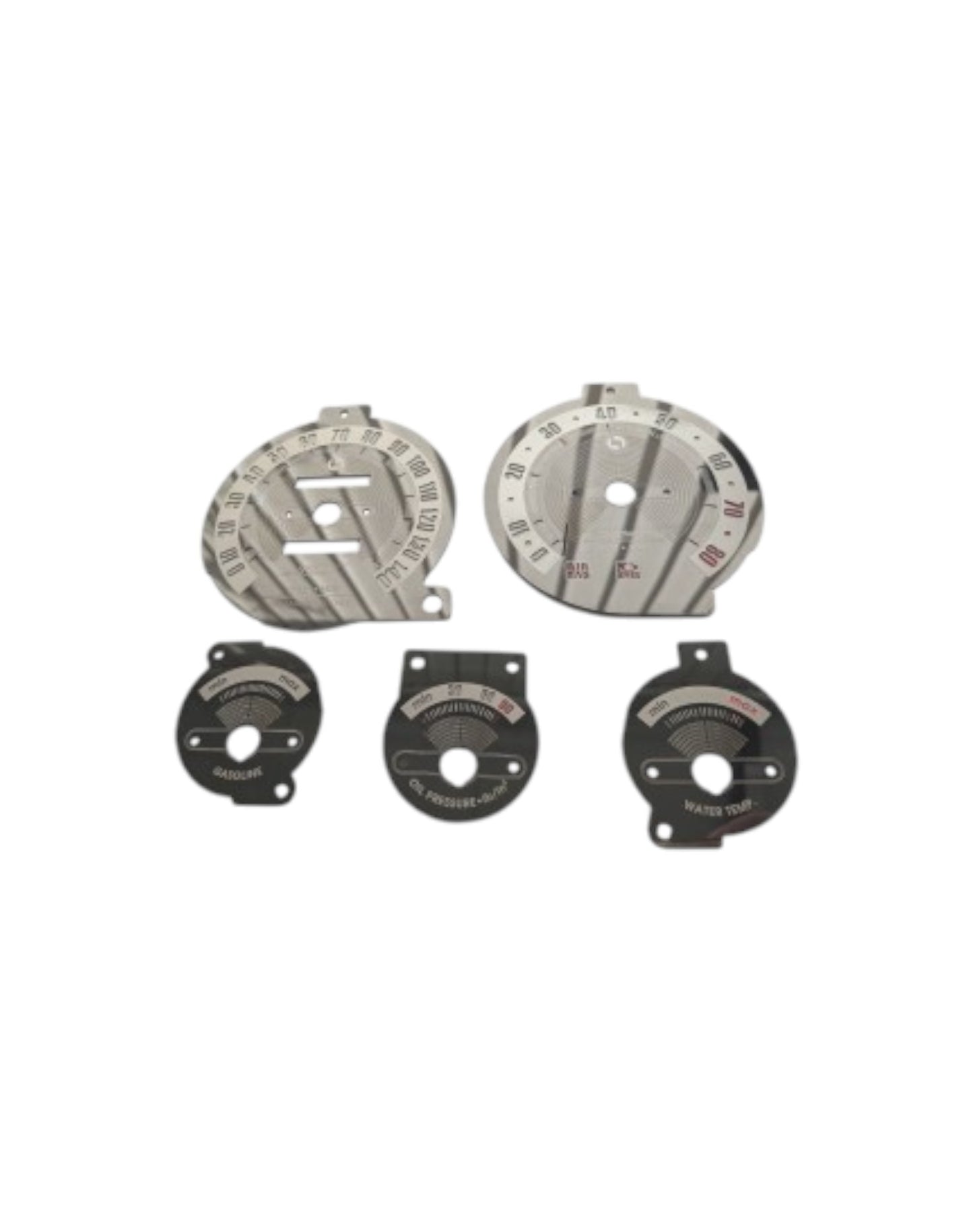 Classic Black Mirror Stainless Steel Gauge Faces NB