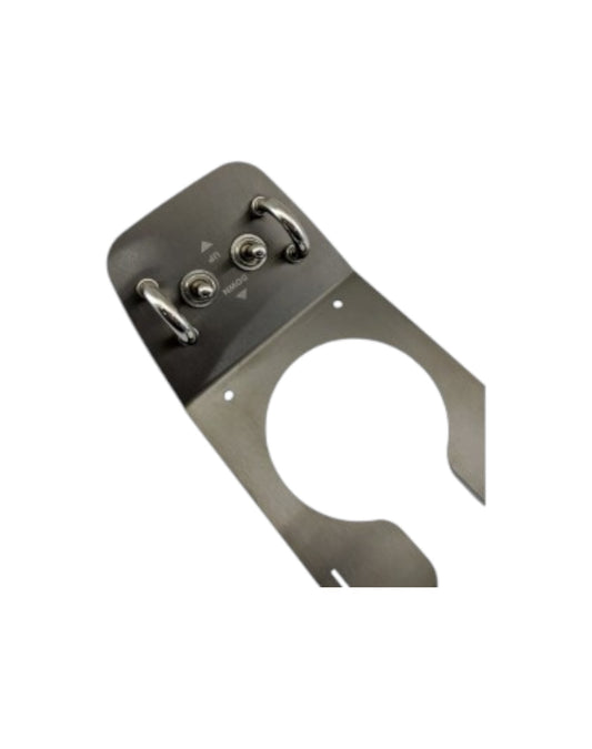 Cupholder With Vintage Toggle El.Windows Switches, Black Brushed Stainless Steel