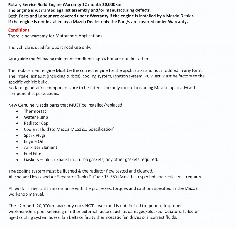 Mazda RX7 FD3S Short Engine (New) (Genuine)