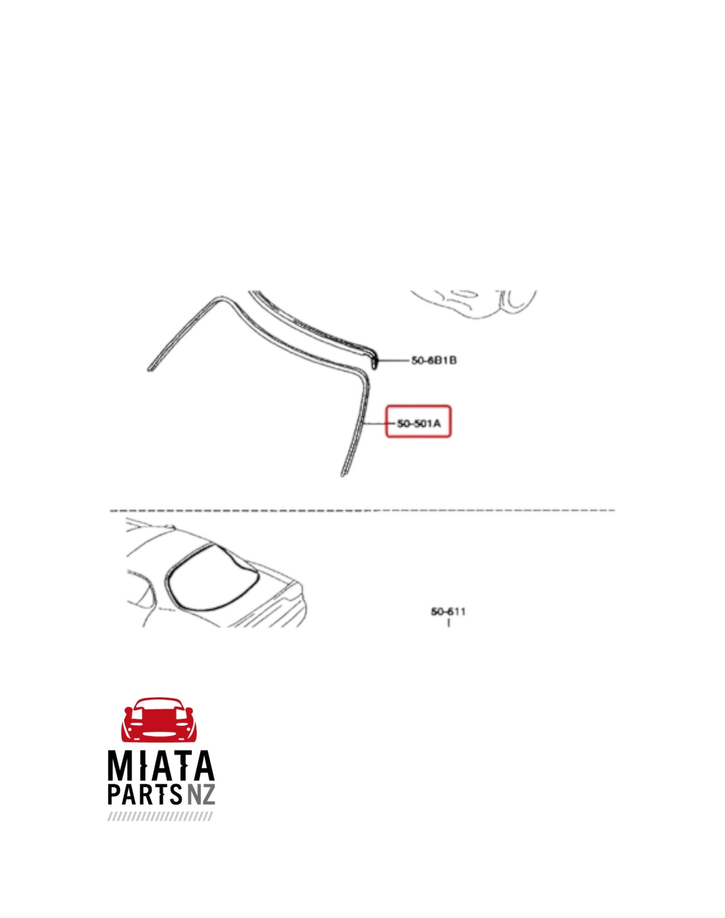 RX7 FD Front Outer Windscreen Moulding (New) (Genuine)