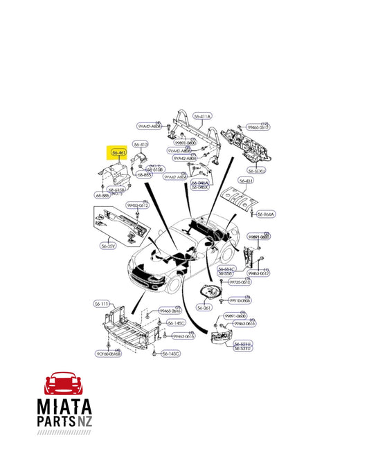 MX5 NC Underbody Transmission Heatshield (New)