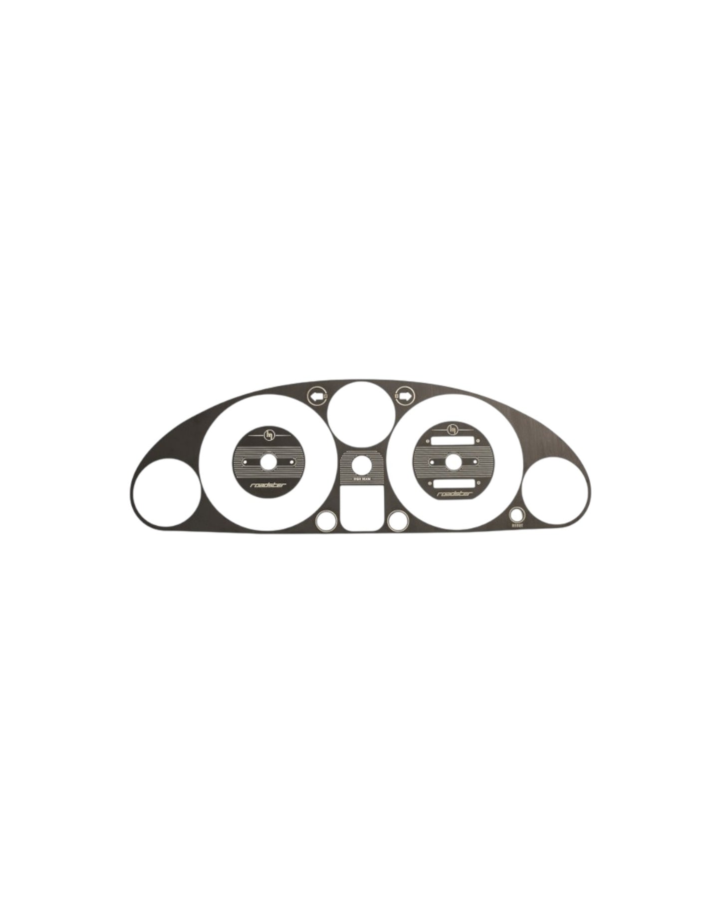 Instrument Cluster Bezel, Engraved , Black Brushed Stainless Steel, NA