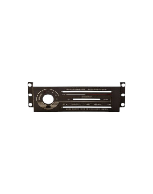 Labeled Black Brushed Stainless Heater Panel (HVAC)