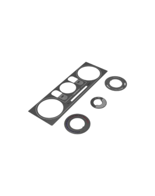 MK2/NB Labeled Black Brushed Stainless Heater Panel (HVAC)