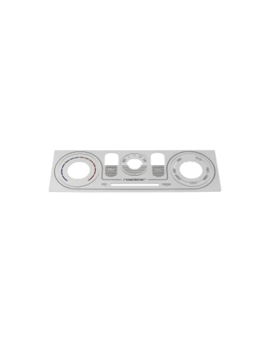 MK2/NB Labeled Brushed Stainless Heater Panel (HVAC)