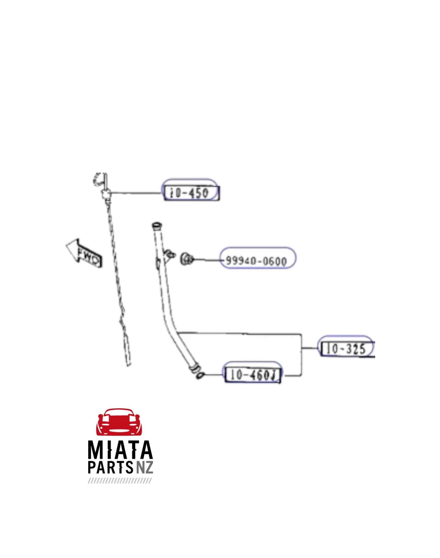 MX5 NA Dipstick Tube (New) (Genuine)