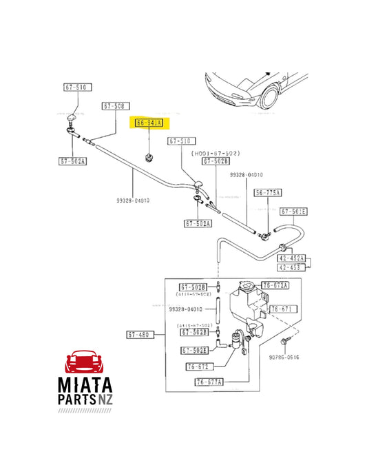 MX5 NA Washer Hose Clip Middle (New) (Genuine)
