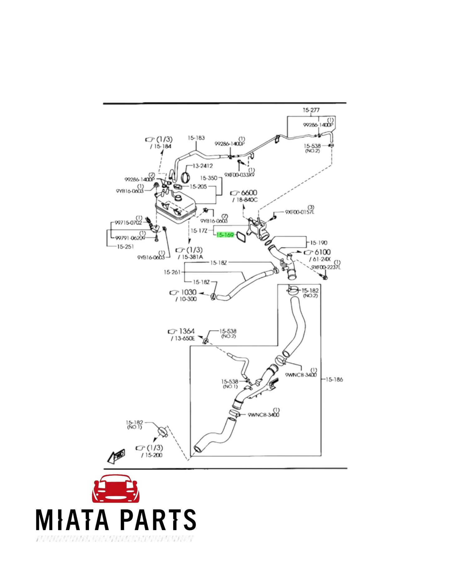 MX5 NC Water Outlet Gasket (Back of Head) (New Genuine)