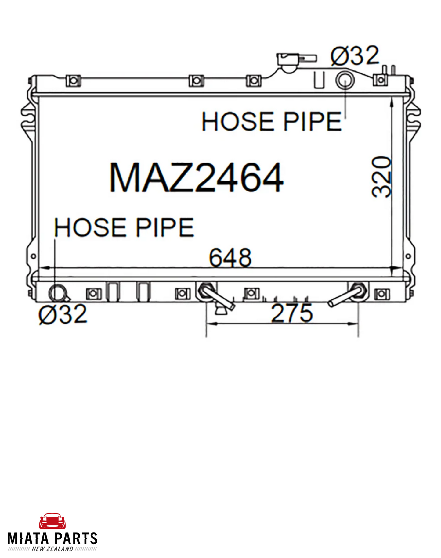 MX5 NA Fenix Plastic Radiator