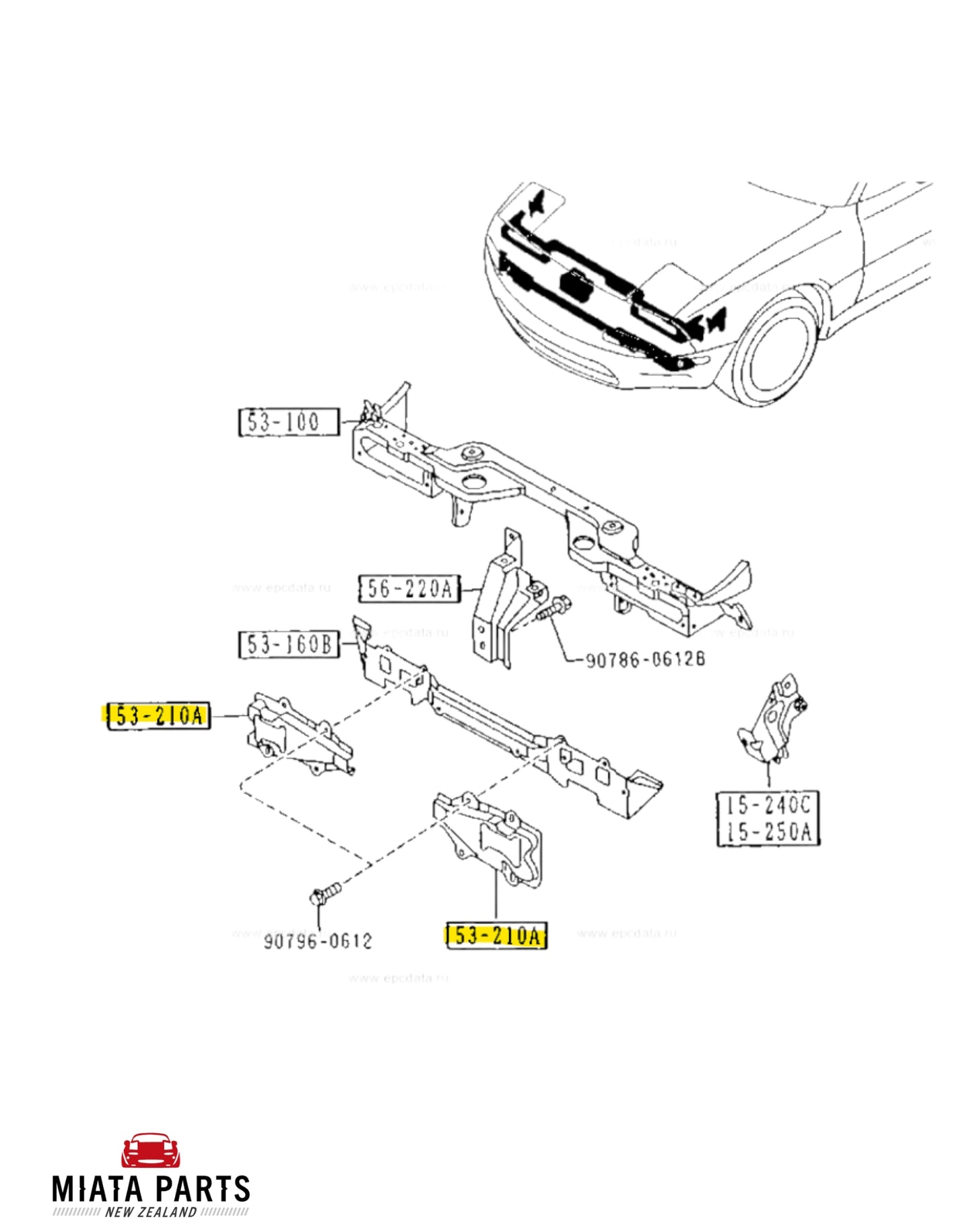 MX5 NA Front Bumper Bracket