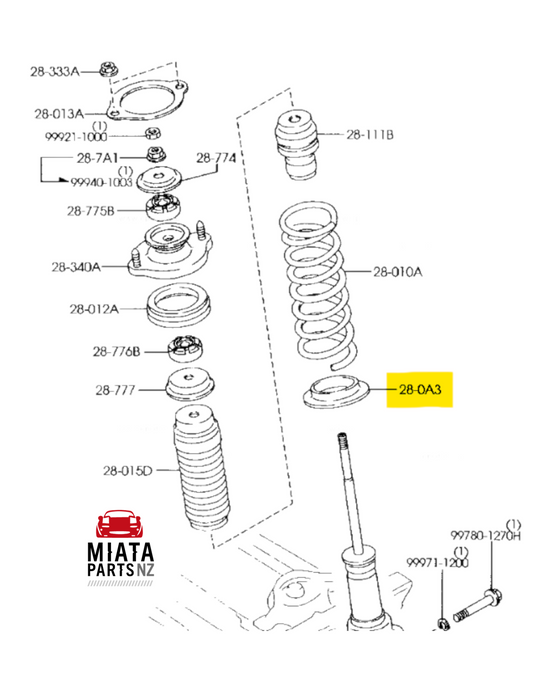 MX5 NB Front/Rear Spring Seat Rubber (New)