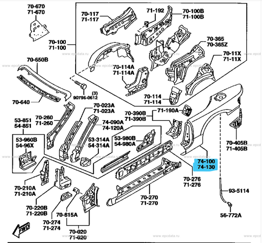 MX5 NB Rear Quarter Cut (New)