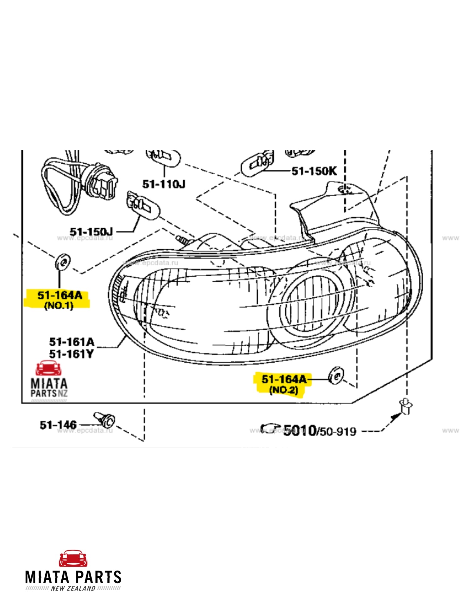 MX5 NB Taillight Gasket/Grommet