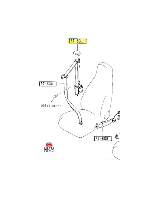 MX5 NA New Seatbelt Bolt Cover