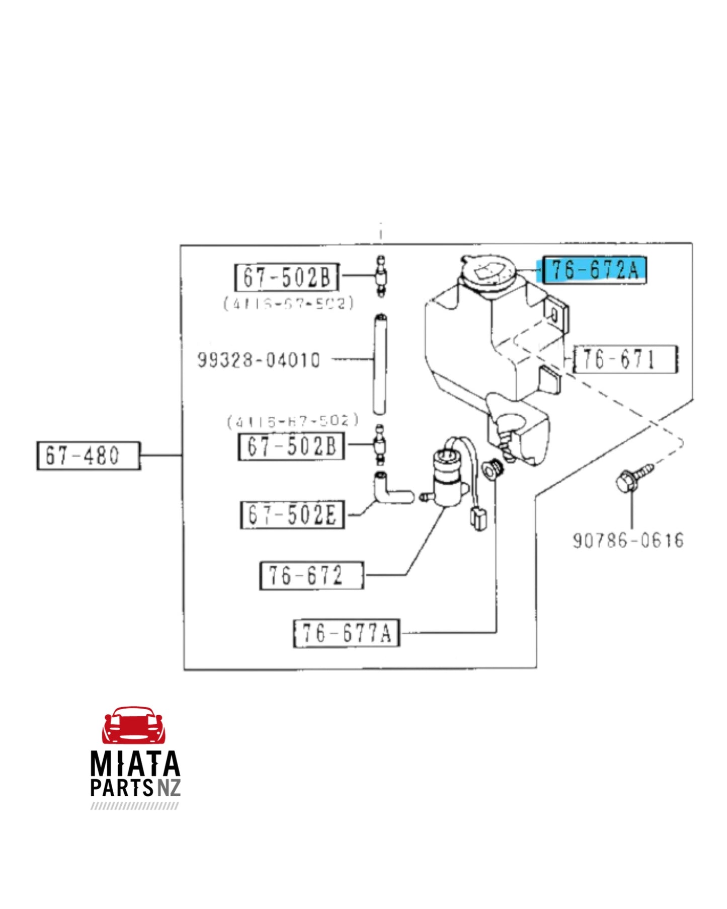 MX5 NA Wiper Bottle (New)