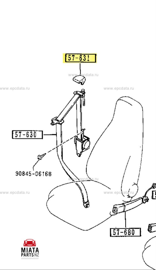 MX5 NA New Seatbelt Bolt Cover