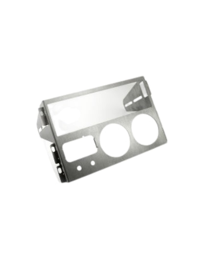 Stainless Radio Cage, 2 Gauges, 1 Mazda Switch, 2 Custom Switches