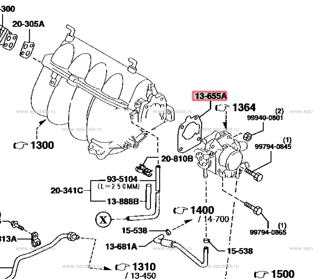 MX5 NA8/NB6/NB8 Throttle Body Gasket