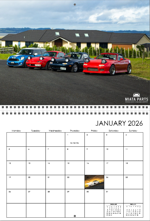 NZ Roadsters x MPNZ Calendar 2026