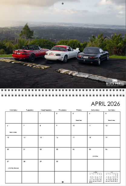 NZ Roadsters x MPNZ Calendar 2026
